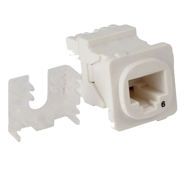 4Cabling Australian Style Cat 6 RJ45 Jack. Universal Termination. 10 Pack. White