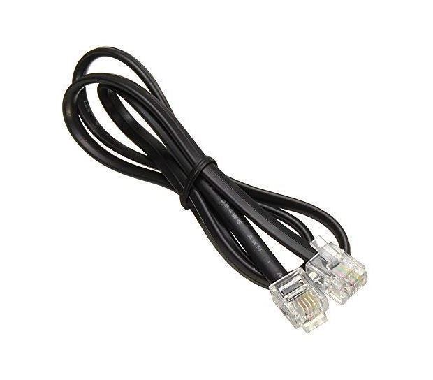 Generic 8Ware RJ11-RJ11 2M Telephone Line Cord 6P4C To 6P4C Plug Black 28Awg