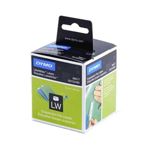 Dymo (SD99017/S0722460) Suspension File, Paper/White 12MM X 50MM, 1 Roll/Box, 220 Labels/Roll