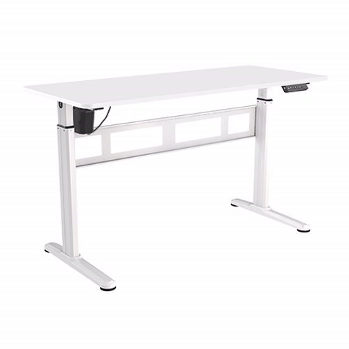 Brateck Stylish Single-Motor Sit- Stand Desk 1400X600X740~1200MM - White