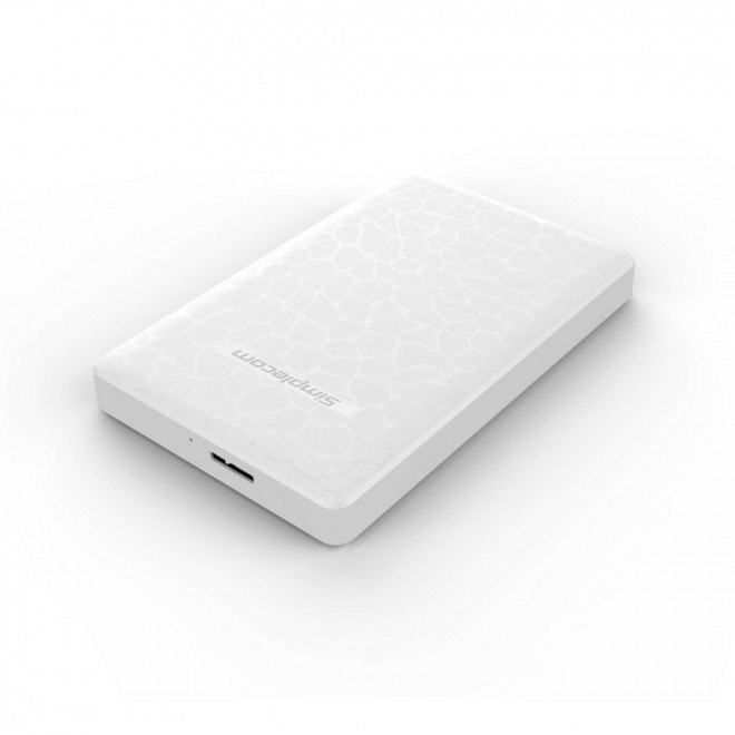 Simplecom Se101 Compact Tool-Free 2.5'' Sata To Usb 3.0 HDD/SSD Enclosure White