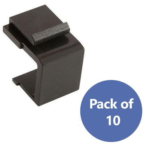 4Cabling Keystone Blank Inserts-Black Pack Of 10