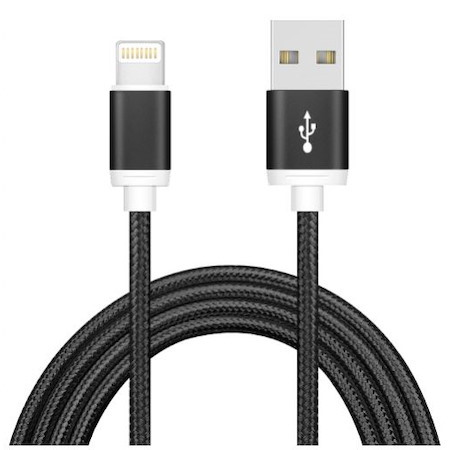 Astrotek 1M Usb Lightning Data SYNC Charger Black Cable For iPhone 7S 7 Plus 6S 6 Plus 5 5S iPad Air Mini iPod