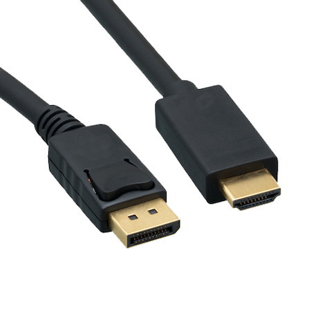 4Cabling 2M DisplayPort Male To Hdmi Cable V1.4 Male: Black