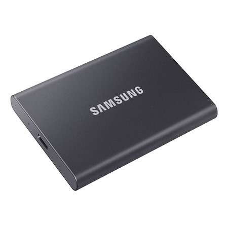 Samsung T7 Touch 2TB Portable Usb-C SSD, Up To 1050MBs R/W, Gray, Usb-C, 3YR WTY