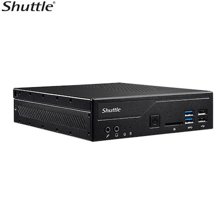 Shuttle DH410 XPC Slim 1.3L Barebone - H410, Lga1200, 2X DDR4 Sodimm, 1X 2.5' Bay, 1X M.2, 4K Dual Display, Dp+Hdmi, 2X RS232, 4X USB3.0+3x Usb2.