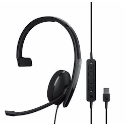 Sennheiser Epos | Sennheiser Adapt 130T Usb Ii, On-Ear, Single-Sided Usb-A Headset With In-Line Call Control And Foam Earpad. Optimised For Uc