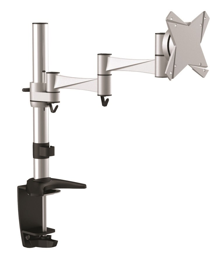 Astrotek Monitor Stand Desk Mount 43CM Arm For Single LCD Display 21.5' 22' 23.6' 24' 27' 8KG 15° Tilt 180° Swivel 360° Rotate Vesa 75X75 100X100