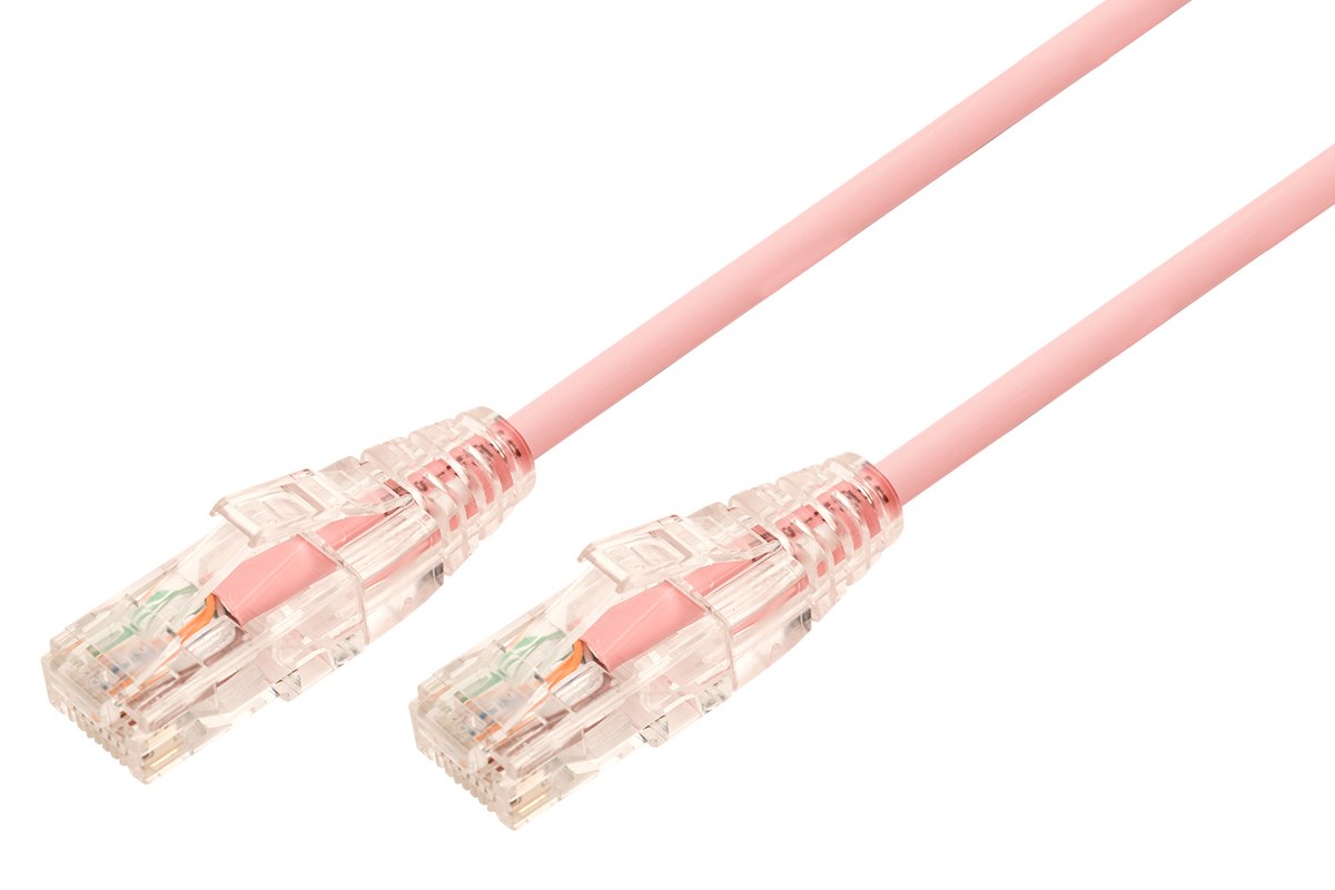 Comsol 5M 10GbE Ultra Thin Cat 6A Utp Snagless Patch Cable LSZH (Low Smoke Zero Halogen) - Salmon Pink