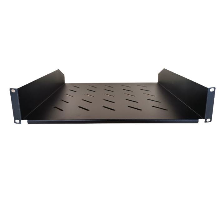 LDR Cantilever 2U 300MM Deep Shelf Recommended For 19' 600MM Deep Cabinet - Black Metal Contruction