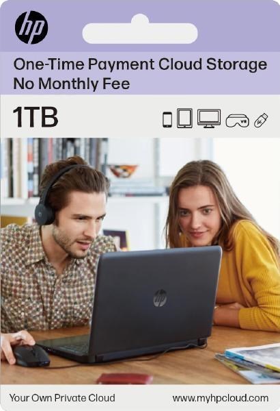 HP Cloud 1TB One-Time Payment Cloud Storage
. Secure, Reliable Lifetime Cloud Storage With No Recurring Fees.