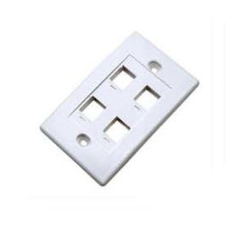 4Cabling 4 Way Keystone Face Plate