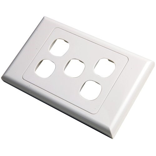 4Cabling 5 Way Australian Style Wall Plate