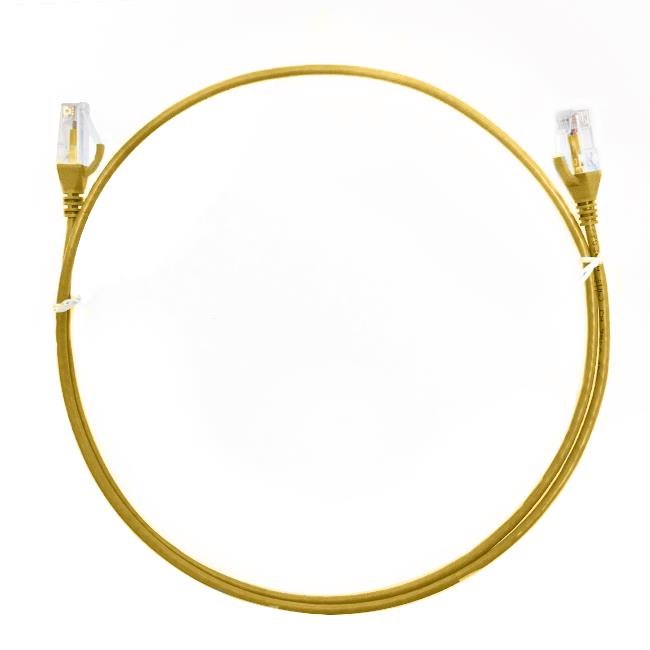 4Cabling 1M Cat 6 Ultra Thin LSZH Ethernet Network Cables: Yellow