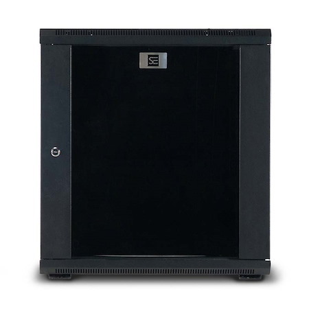 Serveredge 12Ru Fully Assembled Hinged Wall Mounted Cabinet - 600W X 700D X 637H Includes:Toughened Glass DoorQuick Release Lockable Side PanelL-Shaped Rails1 X Cantilever ShelfCut Out Slots For Fans2
