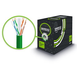 Serveredge Cat6 305M Network Cable - Utp Solid PVC 23Awg - Green