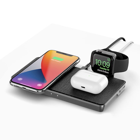 Alogic Ultra Power 3-In-1 Wireless Charging Dock For iPhone And Airpods With Apple Watch Charger Mount