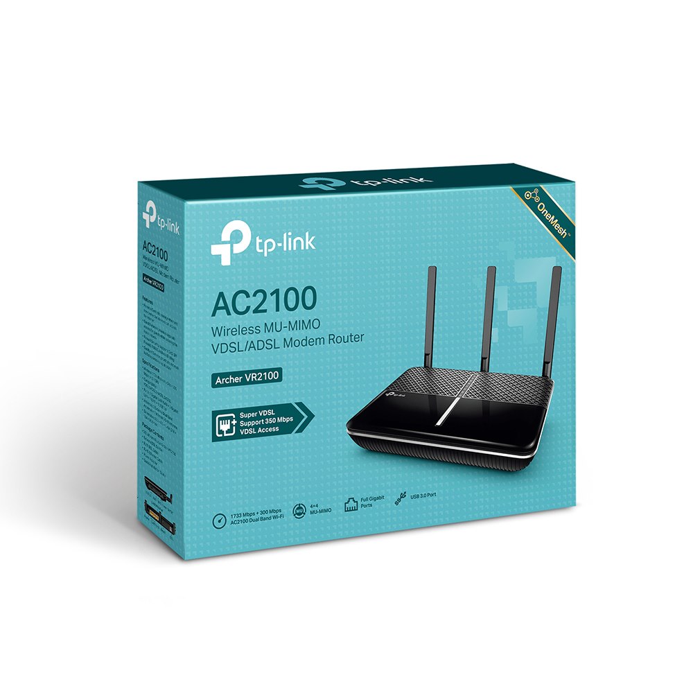 TP-Link Archer VR2100 - Ac2100: Wireless Mu-Mimo Gigabit Vdsl/Adsl Modem Router