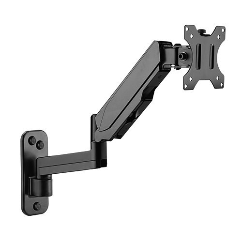 Brateck Single Screen Wall Mounted Articulating Gas Spring Monitor Arm 7'-32',Weight Capacity (Per Screen) 8KG;