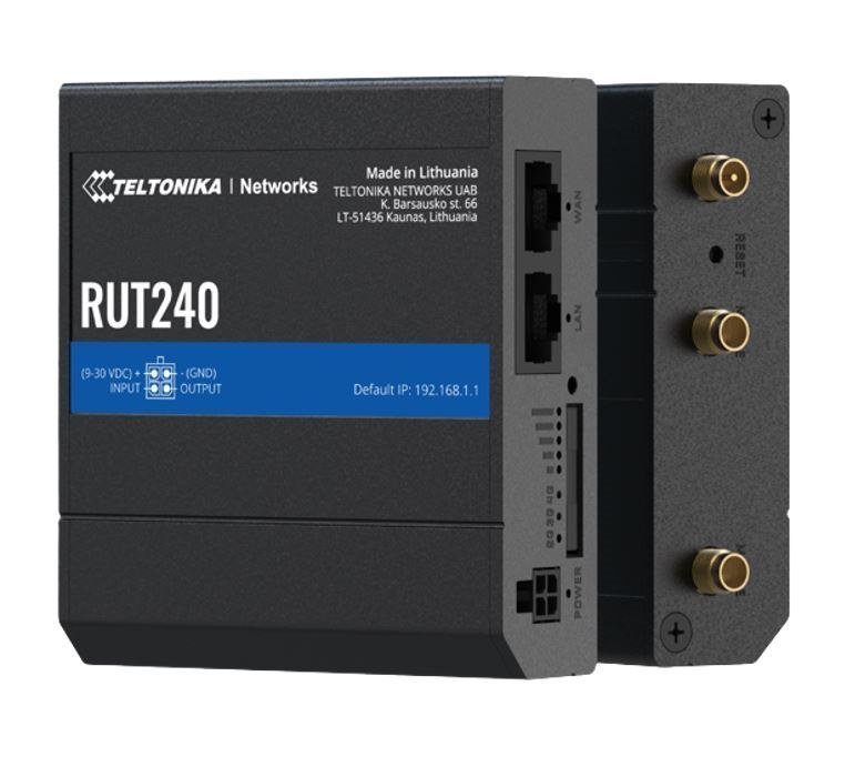 Teltonika Rut240 - Instant Lte Failover | Compact And Powerful Industrial 4G Lte Router/Firewall - Includes WiFi - Internet Failover + Lte Passthrough