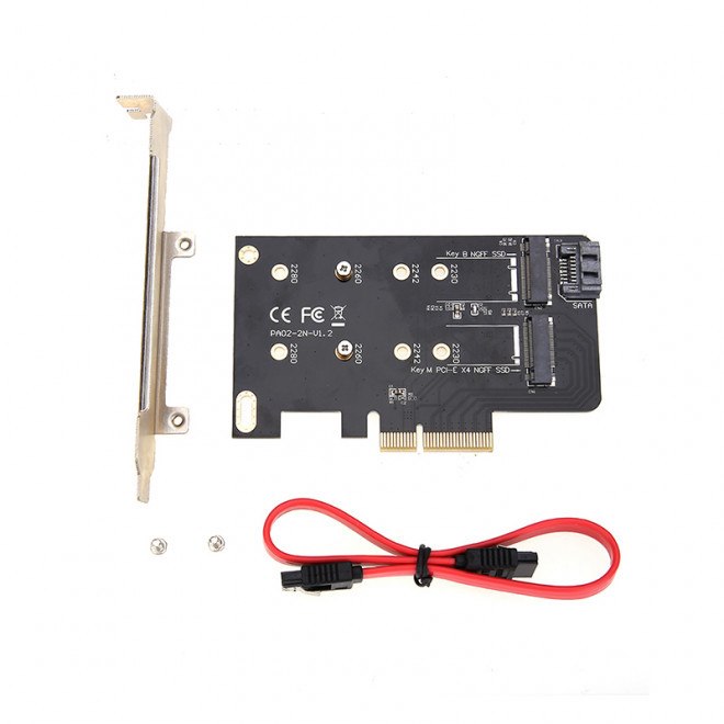 Simplecom Ec412 Dual M.2 (B Key And M Key) To Pci-E X4 And Sata 6G Expansion Card