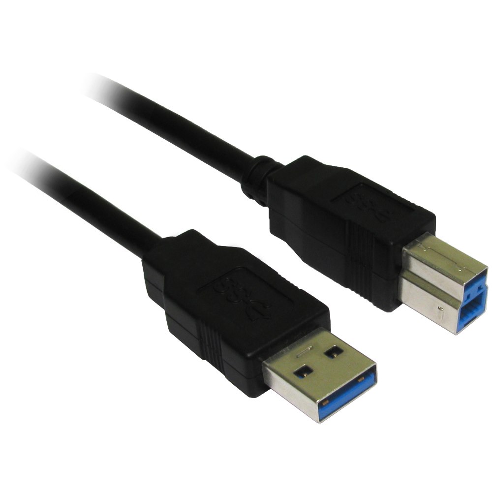 4Cabling 3M Usb 3.0 Am-Bm Cable: Black