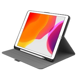 Cygnett Tekview Slimline iPad 10.2' Case With Apple Pencil Holder - Grey/Black (Cy3049tekvi), 360° Protection, Stand W/Multiple Viewing Angles
