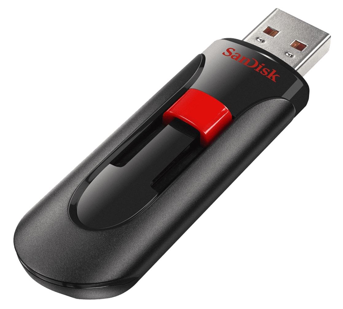 SanDisk Cruzer Glide 3.0 Usb Flash Drive, CZ600 256GB, Usb3.0, Black With Red Slider, Retractable Design, 5Y