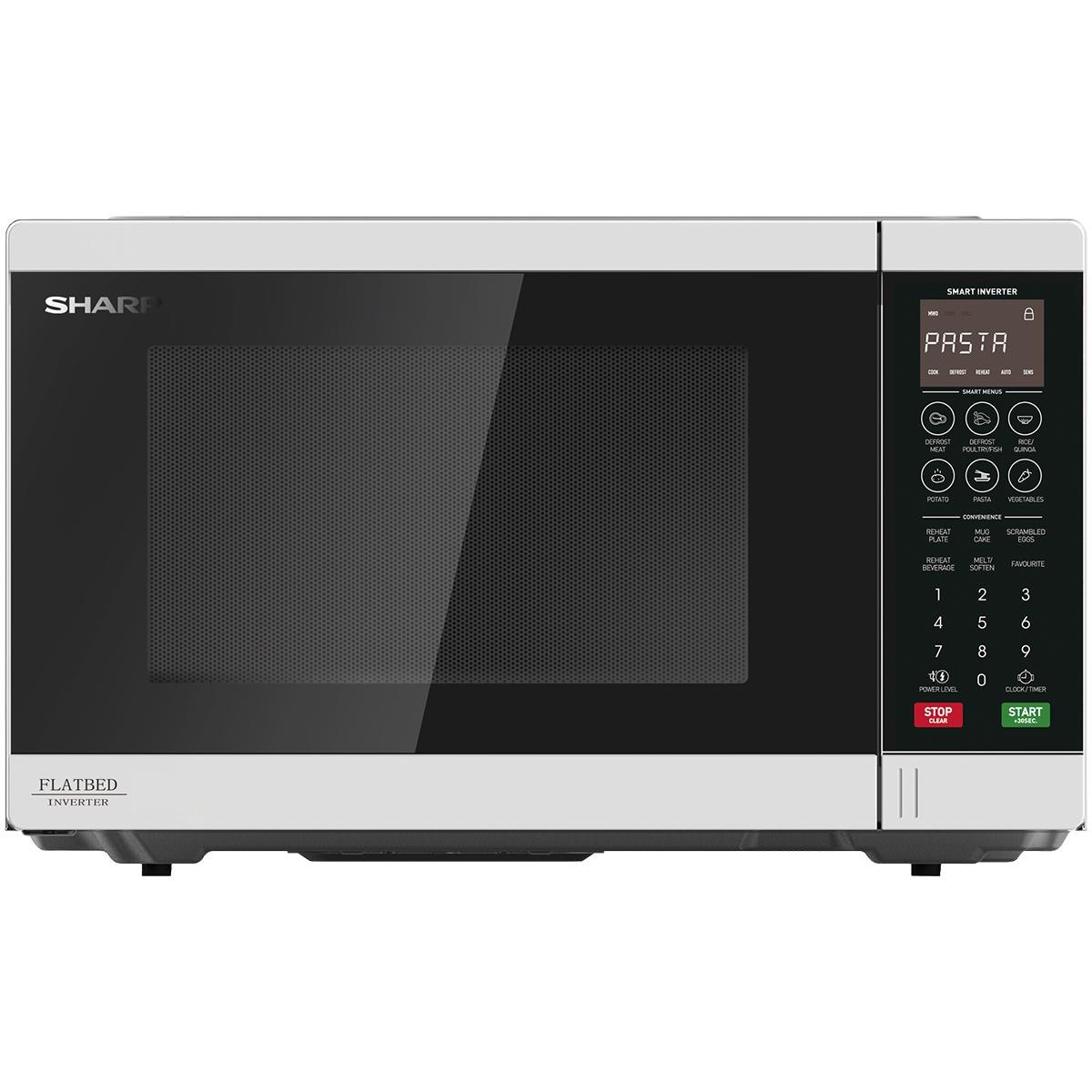 Sharp SM327FHW – 32L Flatbed Microwave Oven – White