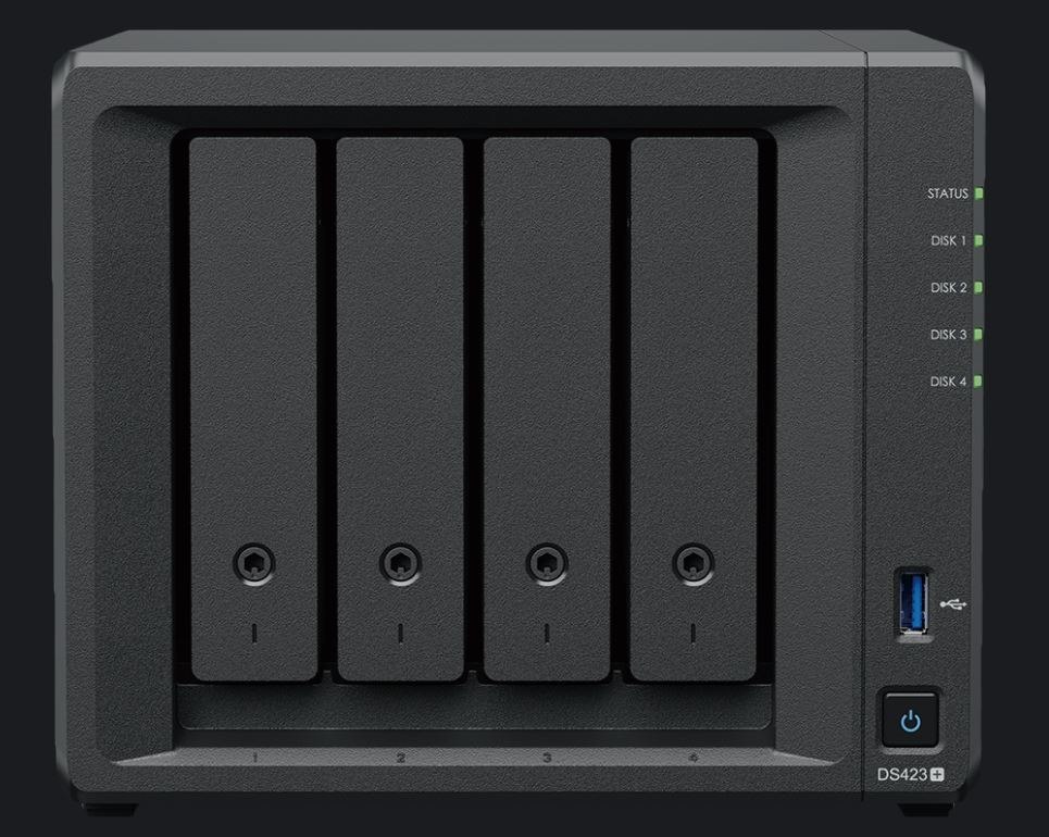 Synology 4-Bay Nas (No Disk) Cel-J4125, 2GB, GbE(2), Usb(2), M.2(2), 3YR WTY