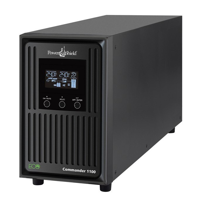 PowerShield Commander 1100Va / 990W - 10Amp, Line Interactive Pure Sine Wave Tower Ups With Avr.