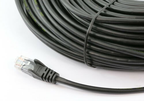 8Ware Cat6a Cable 15M - Black Color RJ45 Ethernet Network Lan Utp Patch Cord Snagless