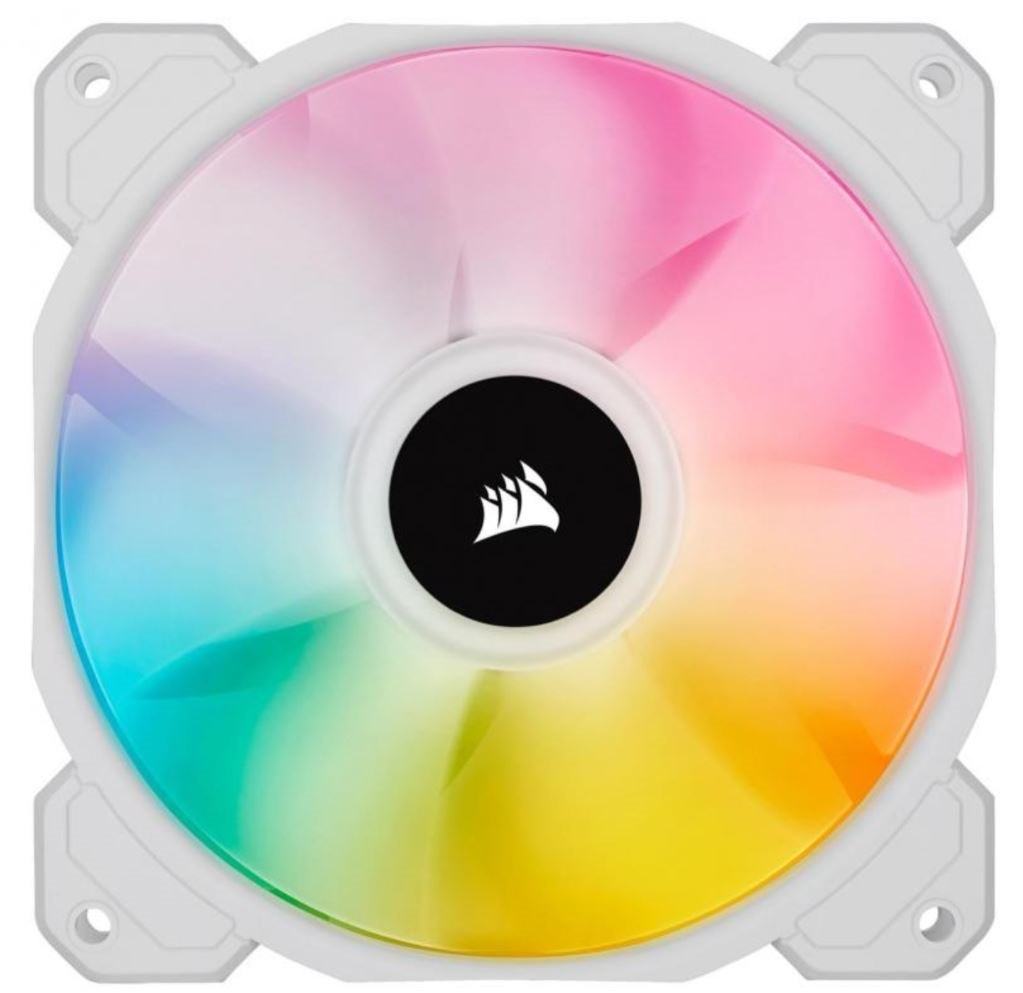 Corsair Af Elite Series, Af140 RGB Elite White, 140MM Fluid Dynamic RGB Fan With AirGuide, Single Pack (LS)