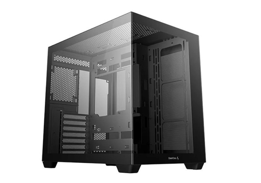 DeepCool CG530 Panoramic Tempered Glass Panels Dual Chamber Atx Fishtank Case