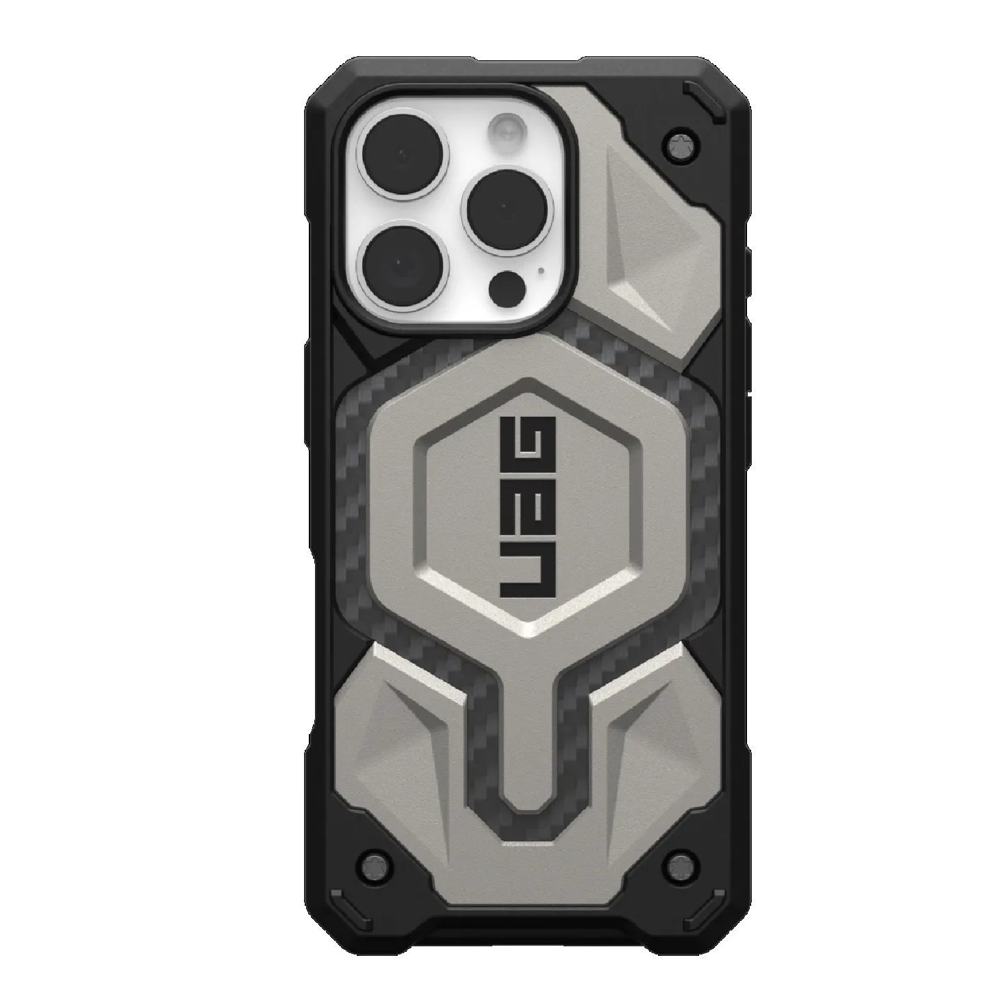 Uag Monarch Pro Apple iPhone 16 Pro (6.3') Rugged Case - Titanium (114456113636), 25FT. Drop Protection (7.6M), 10 Years Warranty