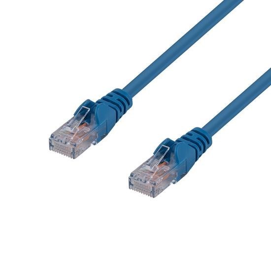 Dynamix 2M Cat6 Blue Utp Patch Lead (T568a Specification) 250MHz Slimline Snaggles Moulding