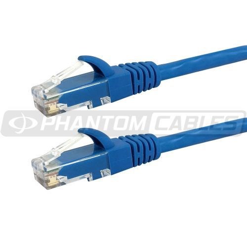 Blue - 10ft RJ45 Cat6 550MHz Molded Patch Cable - Premium Fluke - Patch Cable Certified - CMR Riser Rated