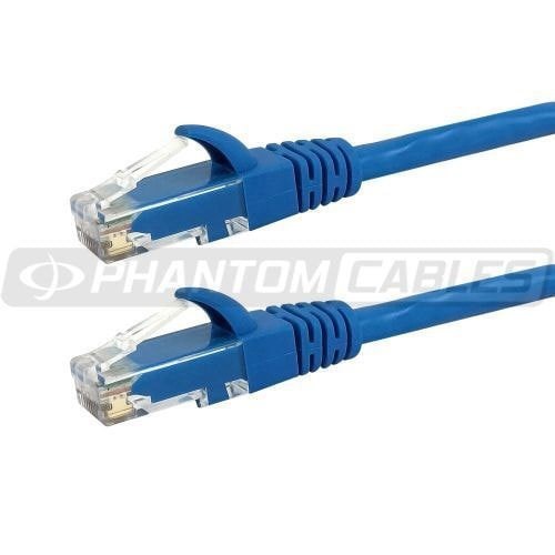 Blue - 1ft RJ45 Cat6 550MHz Molded Patch Cable - Premium Fluke - Patch Cable Certified - CMR Riser Rated