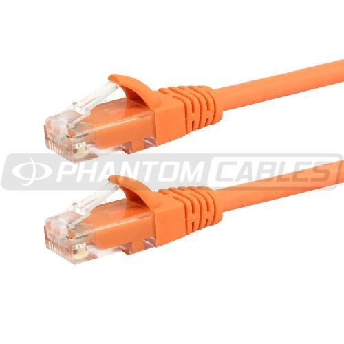 Orange - 6ft  RJ45 Cat6 550MHz Molded Patch Cable - Premium Fluke - Patch Cable Certified - CMR Riser Rated