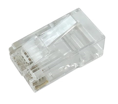 RJ45 1 Piece Cat6 Plug for Round Cable (Solid or Stranded) (8P 8C)