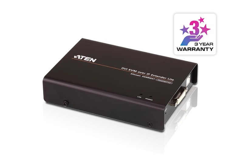 Aten Usb Dvi-D Single Display Slim KVM Over Ip Transmitter - [ Old Sku: Ke-6900St ]