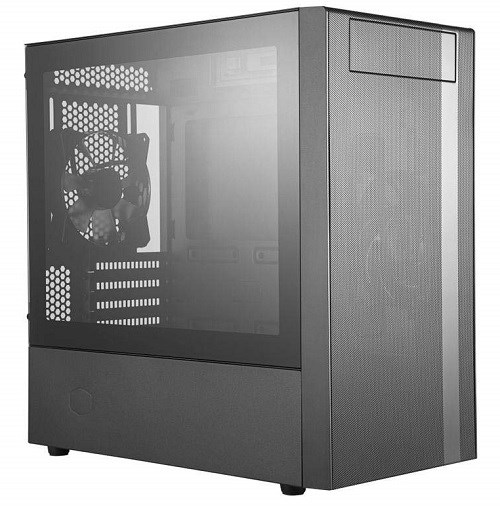 Cooler Master MasterBox MCB-NR400-KGNN-S00 Computer Case - Mini ITX, Micro ATX Motherboard Supported - Mini-tower - Steel, Plastic, Tempered Glass - Black