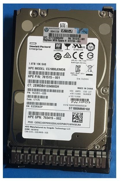 HPE 1.80 TB Hard Drive - 2.5" Internal - SAS (12Gb/s SAS)