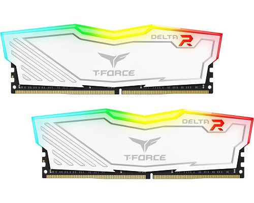 Team T-Force Delta RGB Series Dram 32GB (2x16GB) DDR4 3600MHz 1.35V White Heatspreader