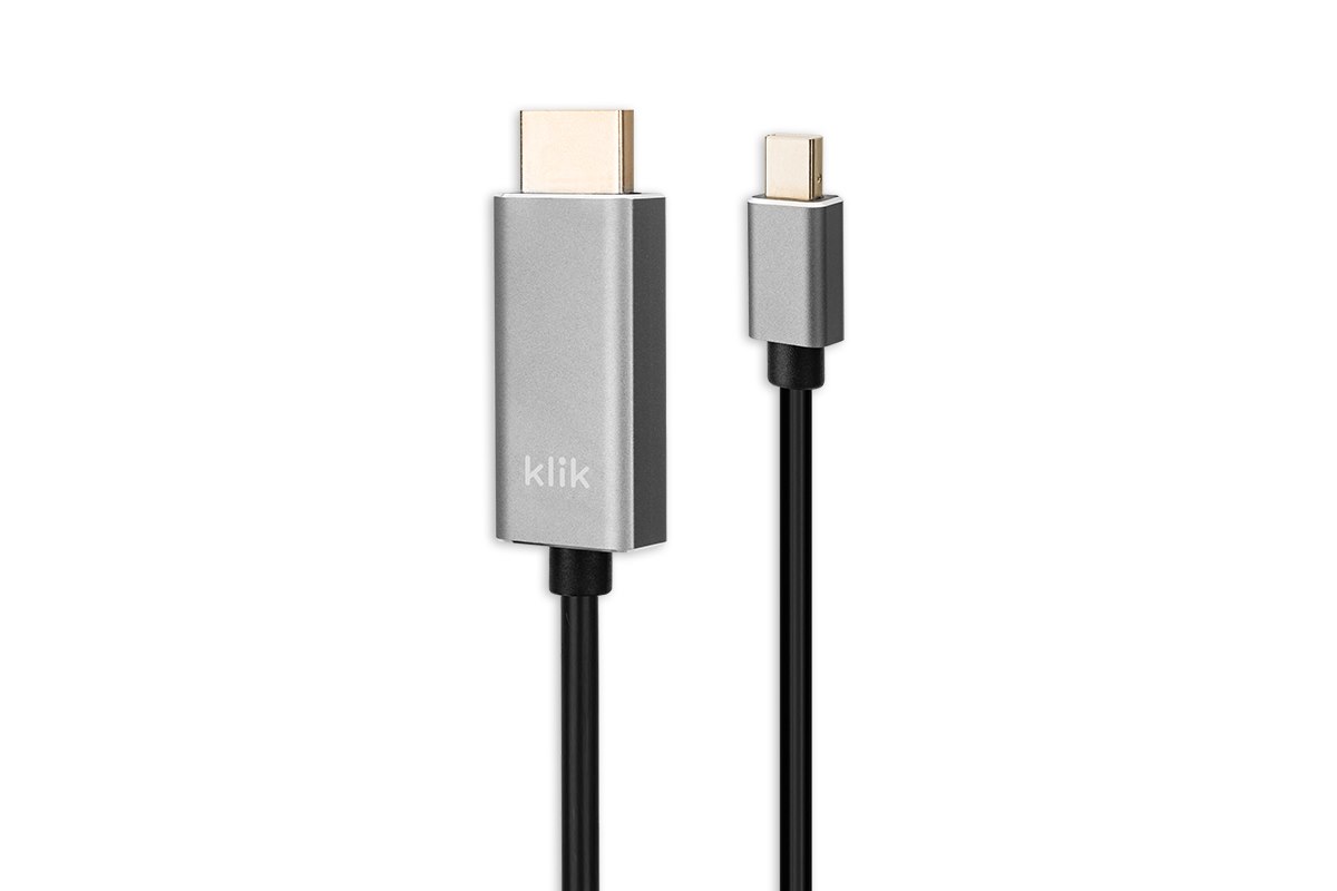 Klik 2MTR Mini DisplayPort Male To Hdmi Male Cable