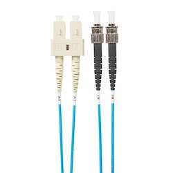 4Cabling 1M SC-ST Om4 Multimode Fibre Optic Cable: Blue