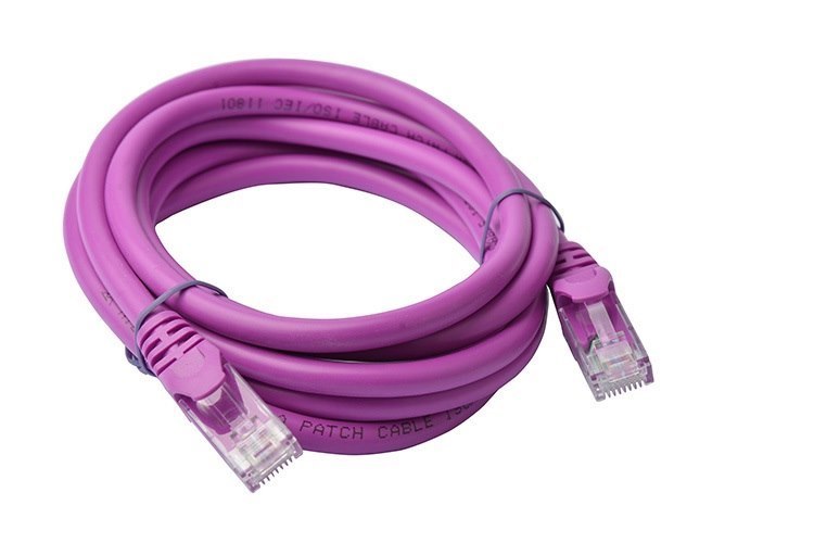 8Ware Cat6a Cable 2M - Purple Color RJ45 Ethernet Network Lan Utp Patch Cord Snagless