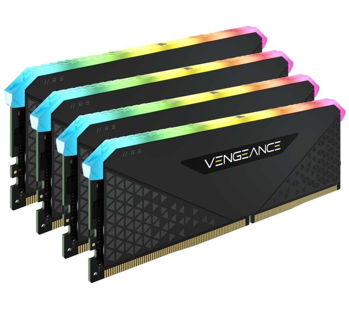 Corsair (LS) Corsair Vengeance RGB RS 32GB (4x8GB) DDR4 3600MHz C18 18-22-22-42 Black Heatspreader Desktop Gaming Memory Eol - Alternative Mecmd4-Vrgbrs4x836