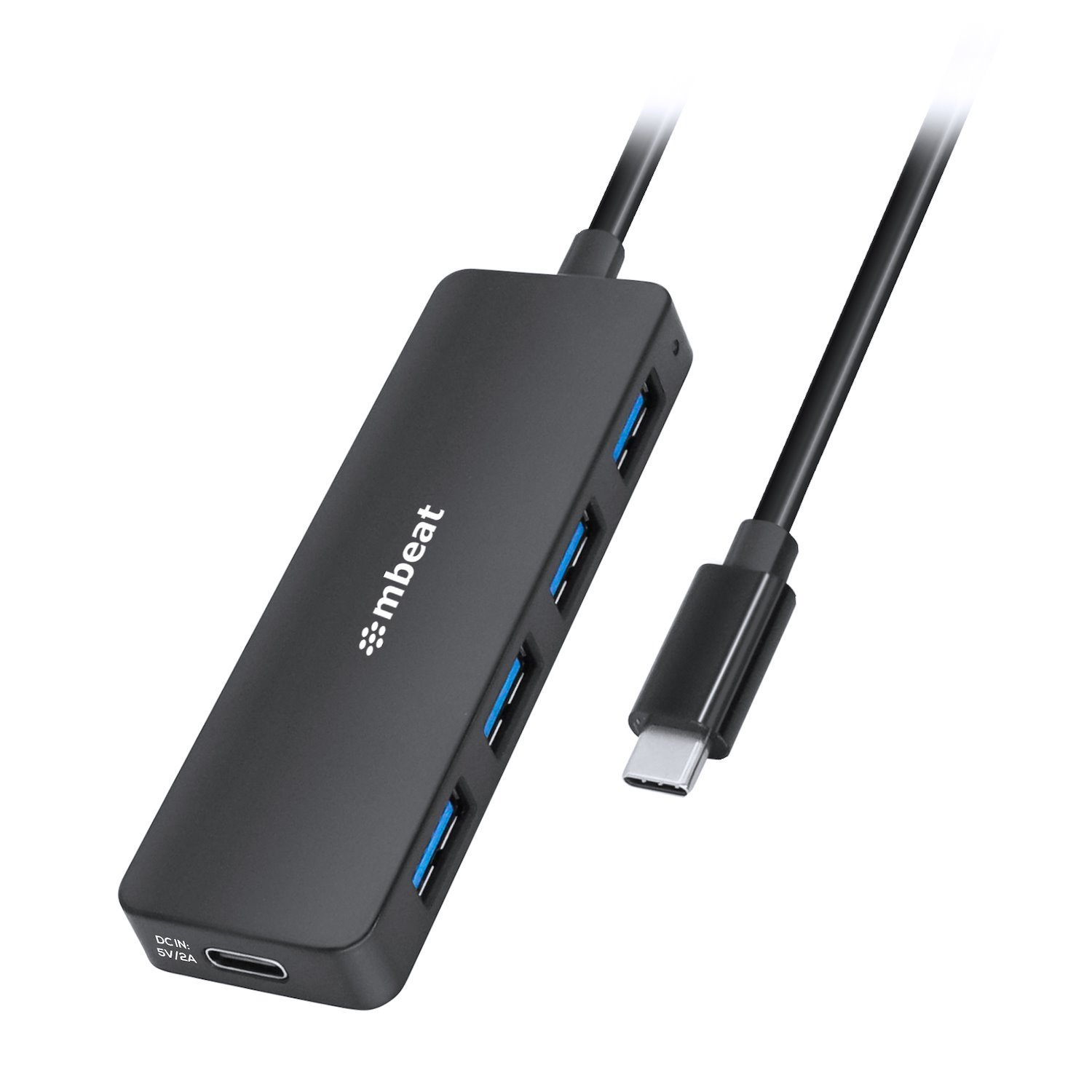 Mbeat 4-Port Usb-C Hub With Usb-C DC Port Compact And Portable Design Flexible Device Connectivity