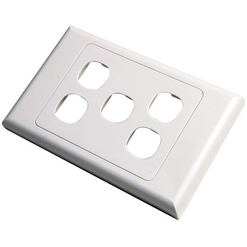 4Cabling 5 Way Australian Style Wall Plate